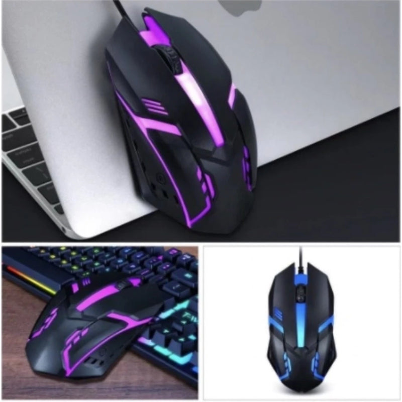 Mouse Gamer Usb 3200dpi Led Rgb Com Fio
